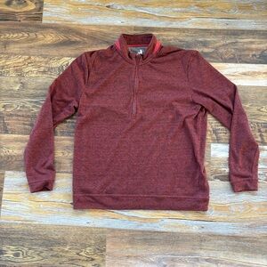Johnnie-O Pullover Mens Large Dark Red Quarter Zip Golf Performance Shirt